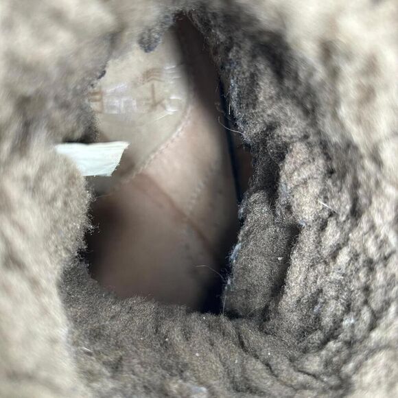 Dansko Bessie Women's Brown Burnished Leather Boot US 7.5 Shearling Pull-On Shoe - Picture 11 of 13